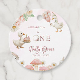 Silly Goose Blomsterträdgård Svamp 1-årsdag Gåvor Etiketter