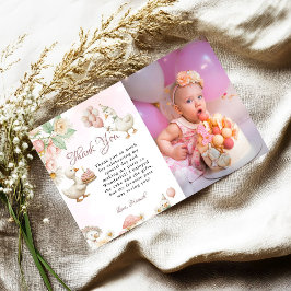 Silly Goose Blomsterträdgård Svamp Tack-kort Inbjudningar