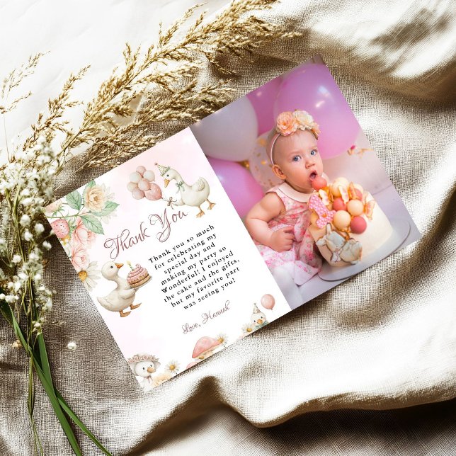 Silly Goose Blomsterträdgård Svamp Tack-kort Inbjudningar (Skapare uppladdad)