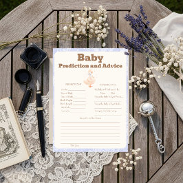 Silly Goose Blue Baby Predictions & Advice Card Inbjudningar