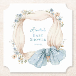 Silly Goose Blue Floral Paper Coaster Underlägg Papper