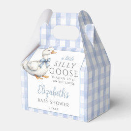 Silly Goose Blue Gingham Baby Shower Presentaskar