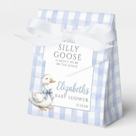 Silly Goose Blue Gingham Baby Shower Presentaskar