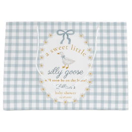 Silly Goose Blue Gingham Cottagecore Baby Shower