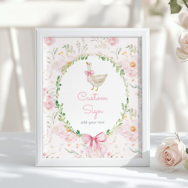 Silly Goose Blush Rosa Båge Anpassad Poster (Skapare uppladdad)