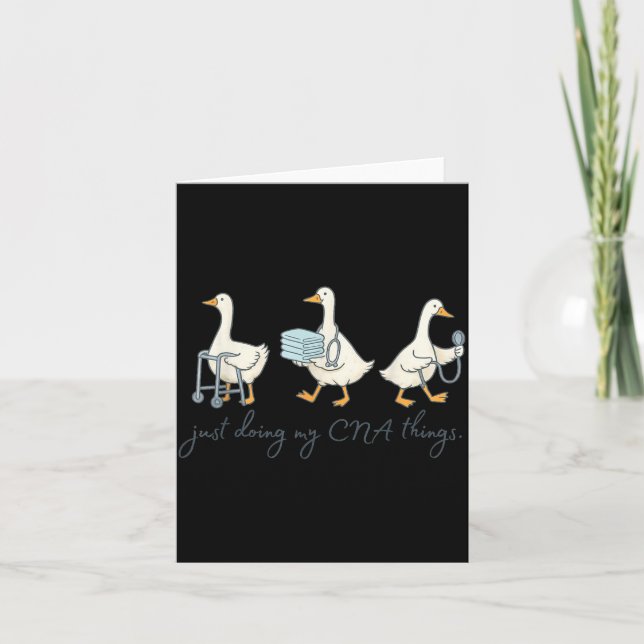 Silly Goose CNA-examen Söt Certifierad Omvårdnad Kort (Framsida)