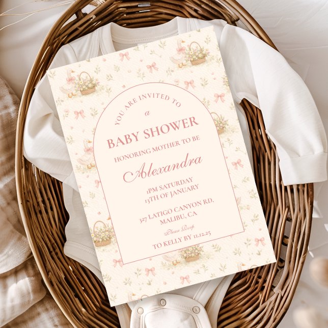 Silly Goose Coquette Baby Shower Inbjudningar (Skapare uppladdad)