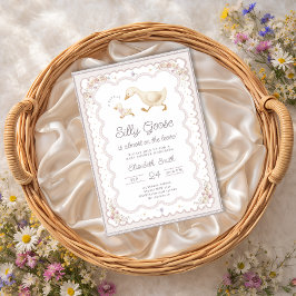 Silly Goose Duck Gender Neutral Baby Shower Inbjudningar