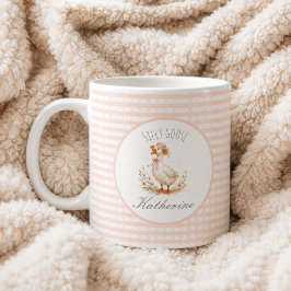 Silly Goose Elegant Rosa Flickor Anpassat Namn Kaffemugg