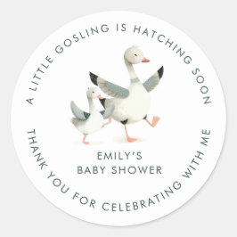 Silly Goose Favor Thank You Baby Shower Runt Klistermärke