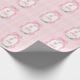 Silly Goose Första Födelsedag Rosa Presentpapper