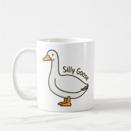 Silly Goose Funny Cartoon Goose Kaffemugg