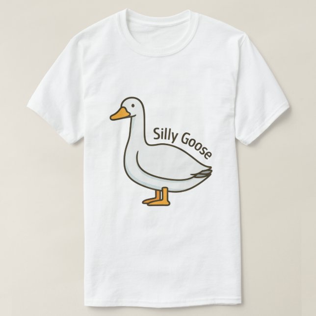 Silly Goose Funny Cartoon Goose T Shirt (Design framsida)