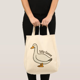 Silly Goose Funny Cartoon Goose Tygkasse