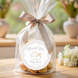 Silly Goose Gender Neutral Baby Shower Thank You Runt Klistermärke