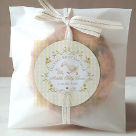 Silly Goose Gender neutral Yellow Baby Shower Runt Klistermärke