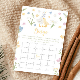 Silly Goose Gingham Baby Shower Bingo-spel