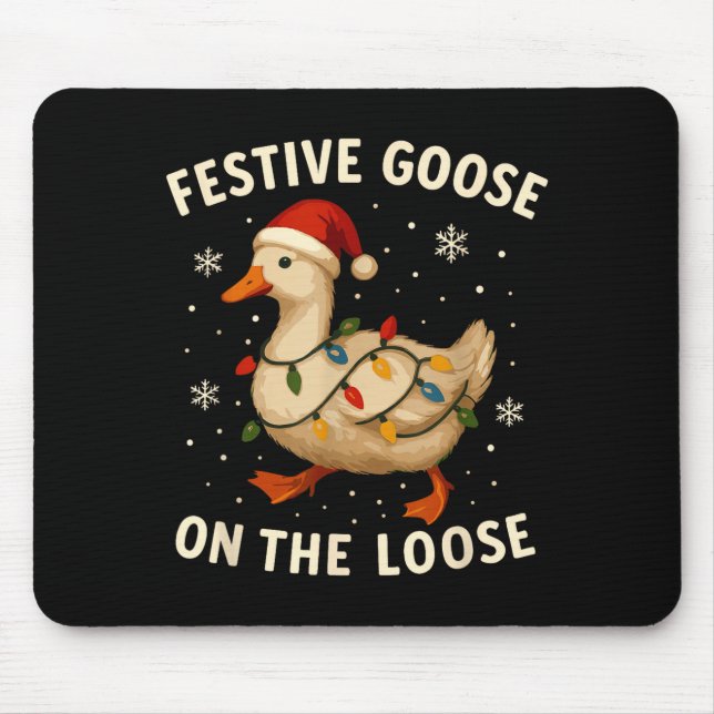 Silly Goose Holiday Christmas Festive Goose On The Musmatta (Framsidan)