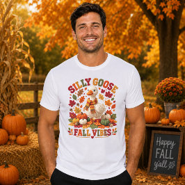 Silly Goose Höststämning Falsk Virkad Gås Unisex T Shirt