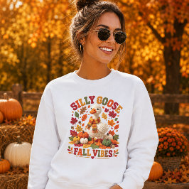 Silly Goose Höststämning Falskt Virkat Gås Unisex T Shirt