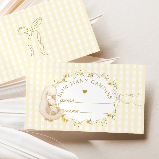 Silly Goose How many candies Baby Shower Tilläggskort (Skapare uppladdad)