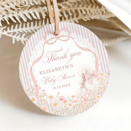 Silly Goose Lace Wildflower Pink Baby Shower Gåvor Etiketter