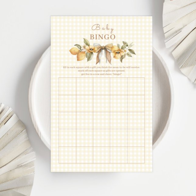Silly Goose Lemon Baby Shower Bingo Game (Skapare uppladdad)