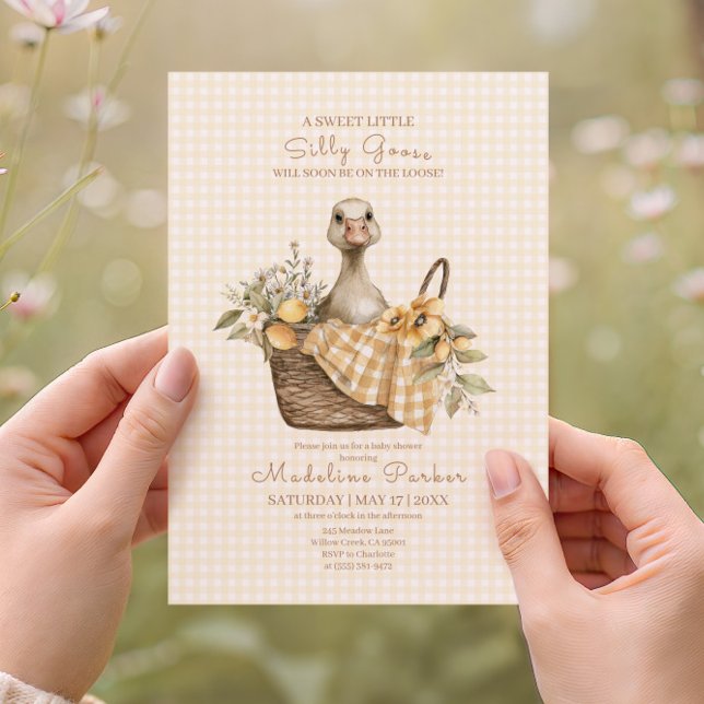 Silly Goose Lemon Baby Shower Inbjudningar (Skapare uppladdad)