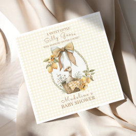 Silly Goose Lemon Watercolor Baby Shower Pappersservett