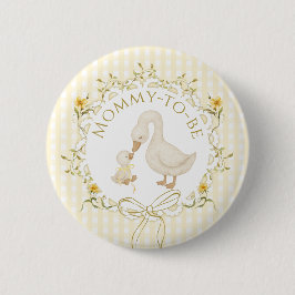 Silly Goose Mommy to be Yellow Gingham Baby Shower Knapp