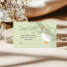 Silly Goose Neutral Green Baby Diaper Raffle Tilläggskort