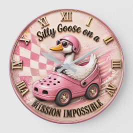 Silly Goose on a Mission Impossible Funny Goose Stor Klocka