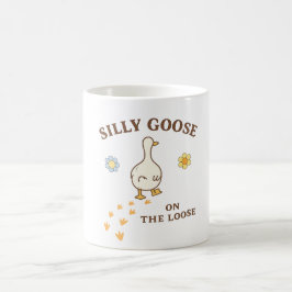 Silly Goose on the Loose – Cute Funny Goose Mug Kaffemugg
