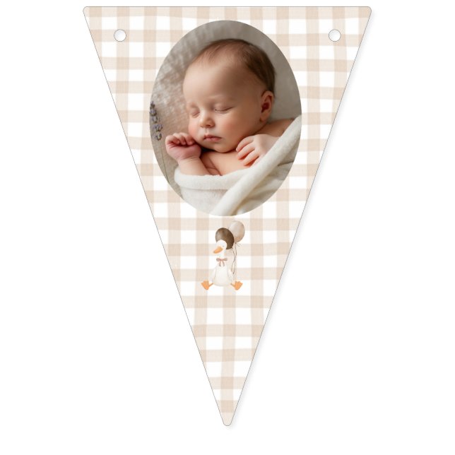 Silly Goose One Year Photo bunting banner Vimplar (Andra flaggan)