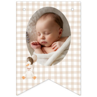 Silly Goose One Year Photo bunting banner Vimplar