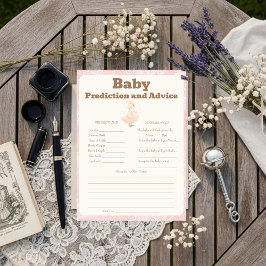 Silly Goose Pink Baby Predictions & Advice Card Inbjudningar