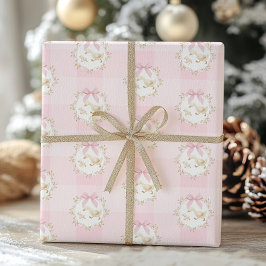 Silly Goose Pink Bow Whimsical Preppy Gingham Presentpapper