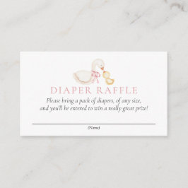 Silly Goose Pink Floral Diaper Raffle Card Tilläggskort