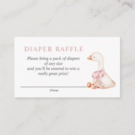 Silly Goose Pink Floral Diaper Raffle Card Tilläggskort