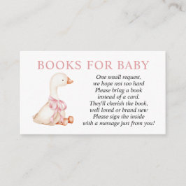 Silly Goose Pink Girl Books for Baby insert card Tilläggskort