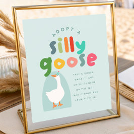 Silly Goose Pojkars Födelsedags Adoption Station A Poster