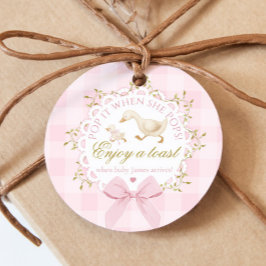 Silly Goose Pop it when she Pops Pink Whimsical Gåvor Etiketter