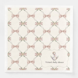 Silly Goose Preppy Bow Baby Shower Pappersservett