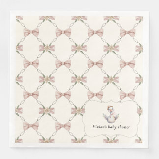 Silly Goose Preppy Bow Baby Shower Pappersservett