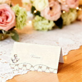 Silly Goose Preppy Bow Baby Shower Placeringskort