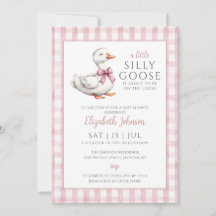 Silly Goose Rosa Baby Shower Foto QR-kod