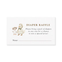 Silly Goose Sage gingham baby shower blöjlotteri