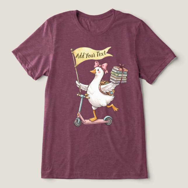  Silly Goose Scooter  Anpassningsbar för skolstart T Shirt (Design Framsida)