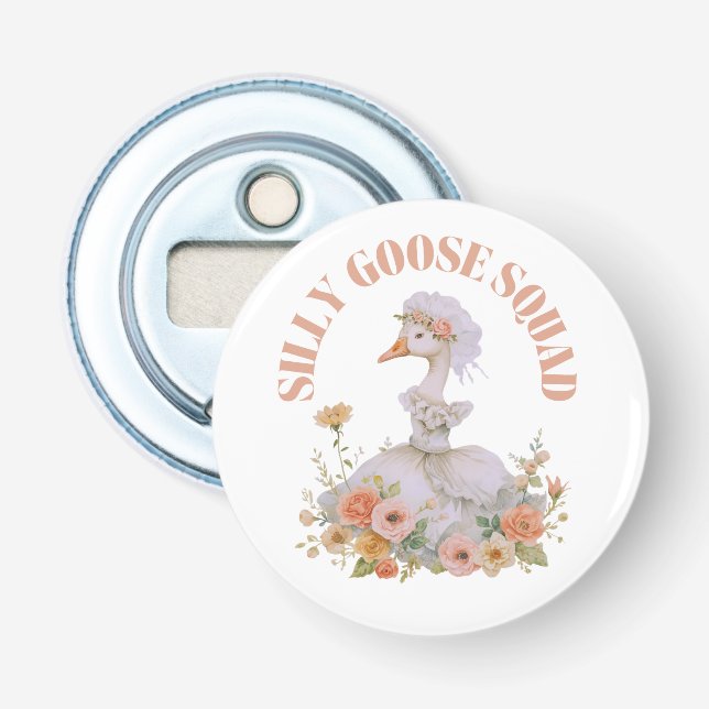 Silly Goose Squad Bachelorette Funny Bridal Flasköppnare (Framsidan)