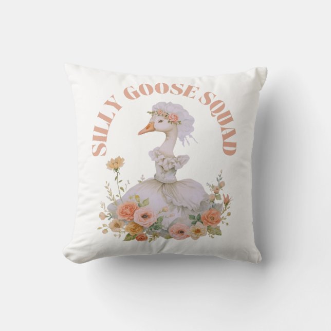 Silly Goose Squad Bachelorette Funny Bridal Kudde (Framsida)